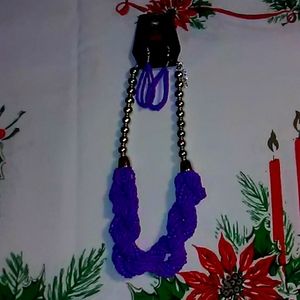Purple Necklace & Earring Set